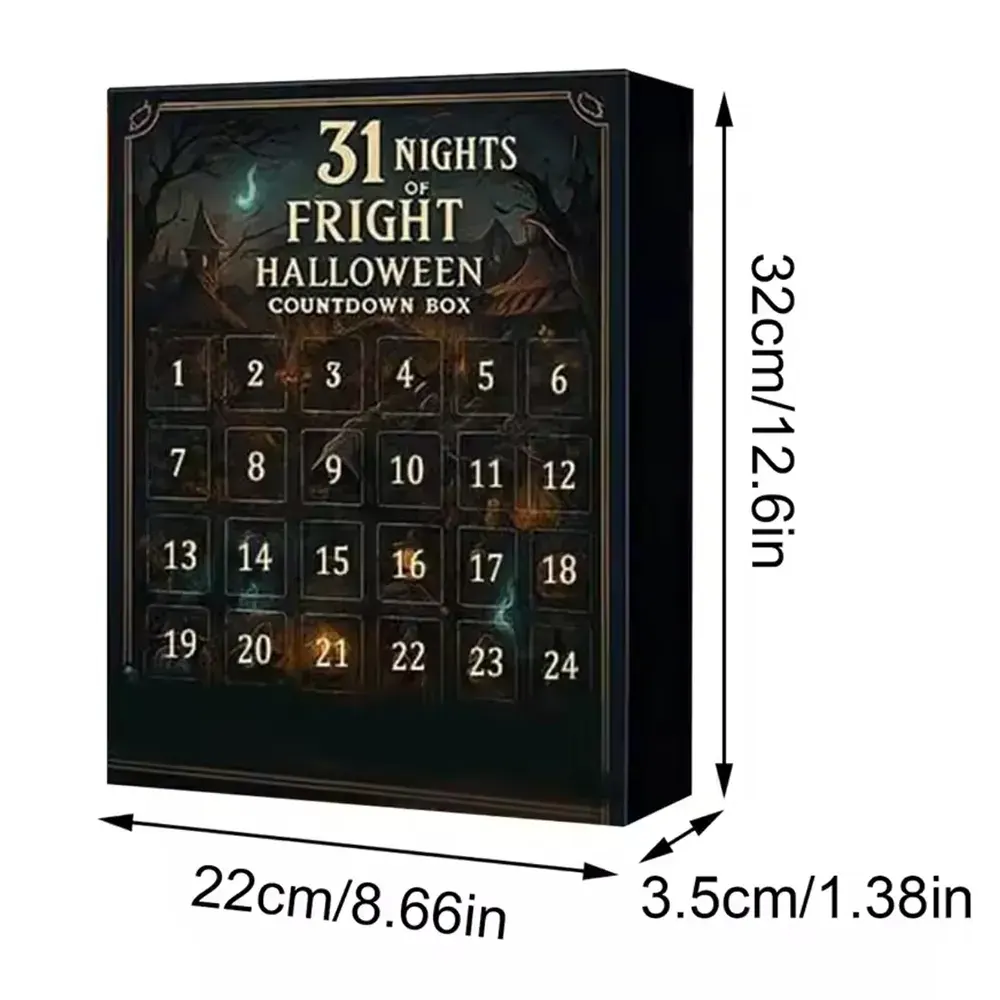 Halloween Advent Calendar 2025 31 Nights Horror Toy Countdown Box With Collectible Figures