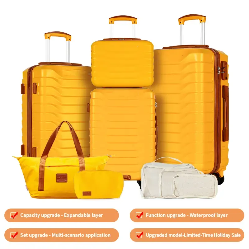 4 Piece Expandable Hardshell Luggage Set with TSA Lock