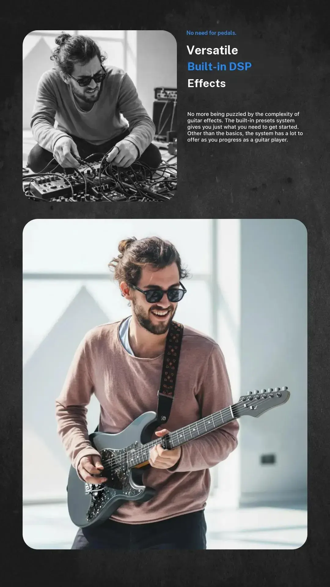 【Zero Gear Rocker】Xmari Smart Electric Guitar with DSP Effects, 4 Presets, USB C OTG Recording, Headphone Output, Alnico Pickups w/Coil Split, Carbon Fiber Body Gig Bag Strap Cable & Picks【no built in amp】24 Hour Shipping 2 Year Warranty #SohoChic