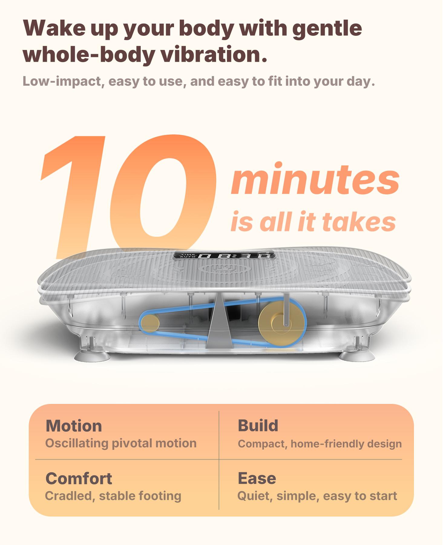 Merach Vibration Plate Exercise Machine, Compact Design with Lymphatic Drainage, High Frequency for Low Impact Full Body Workout, 400Lbs Capacity for Home Gym Workout Equipment Summervibes
