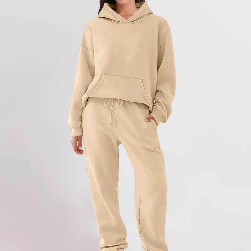 Women’s Casual 2 Piece Hoodie and Jogger Sweatsuit Set - Oversized Y2K Style