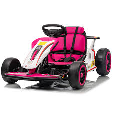 Kids Go Kart, Ride On Drift Kart with Dual 200W Motors, 24V Battery Powered Electric Drift Car, Outdoor 2-Speed Ride On Racing Toy for Boys Girls 6+, 8.1 Mph Max Speed