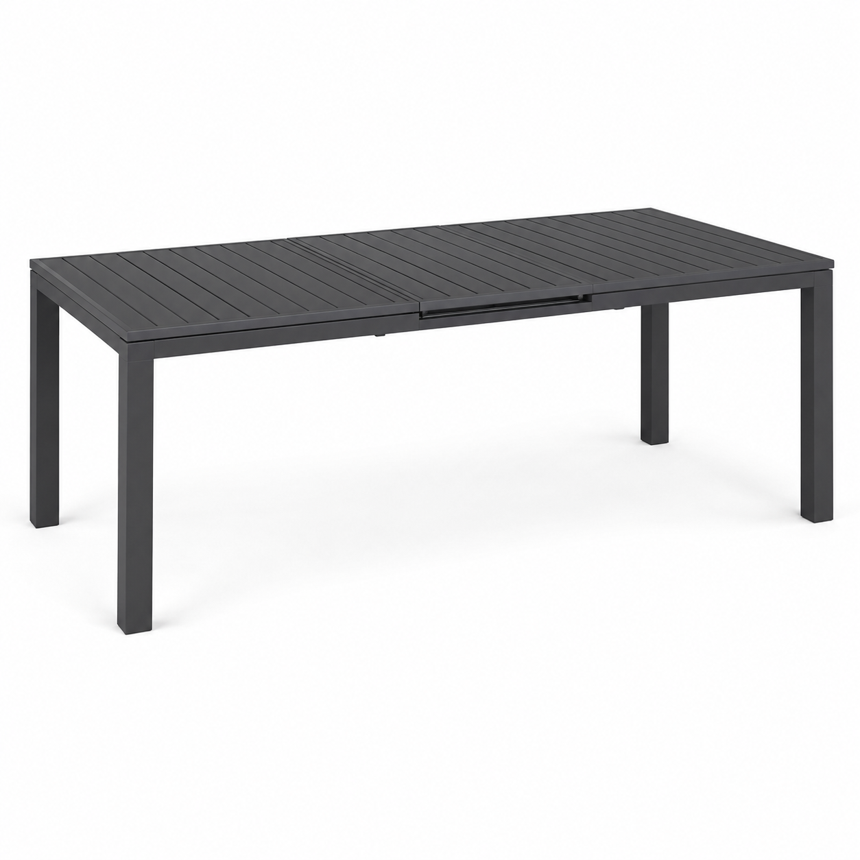 Ausziehbarer Outdoor Esstisch Graphit mit Aluminiumgestell
