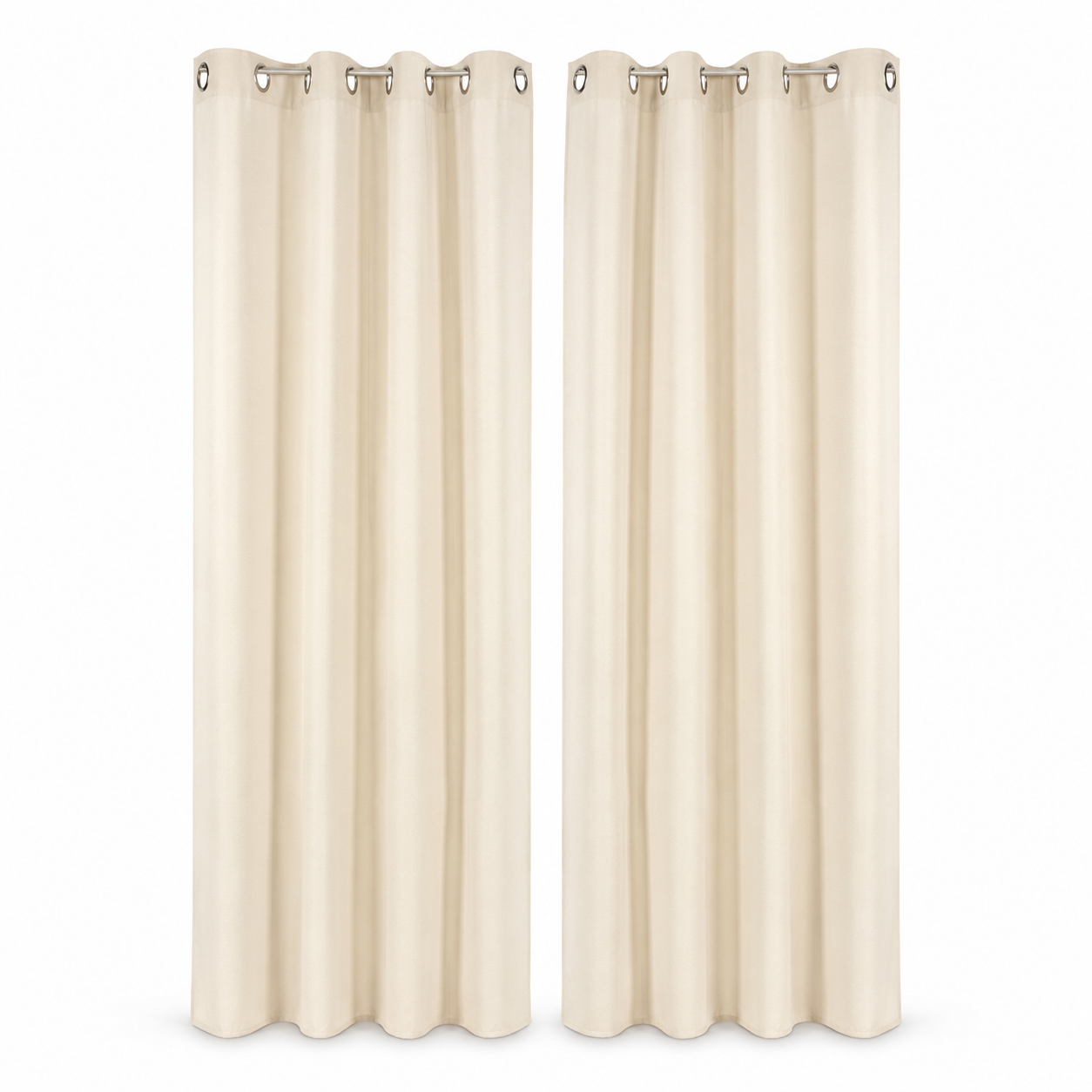 Outdoor Vorhang Set Creme 140x245 cm mit Ösen