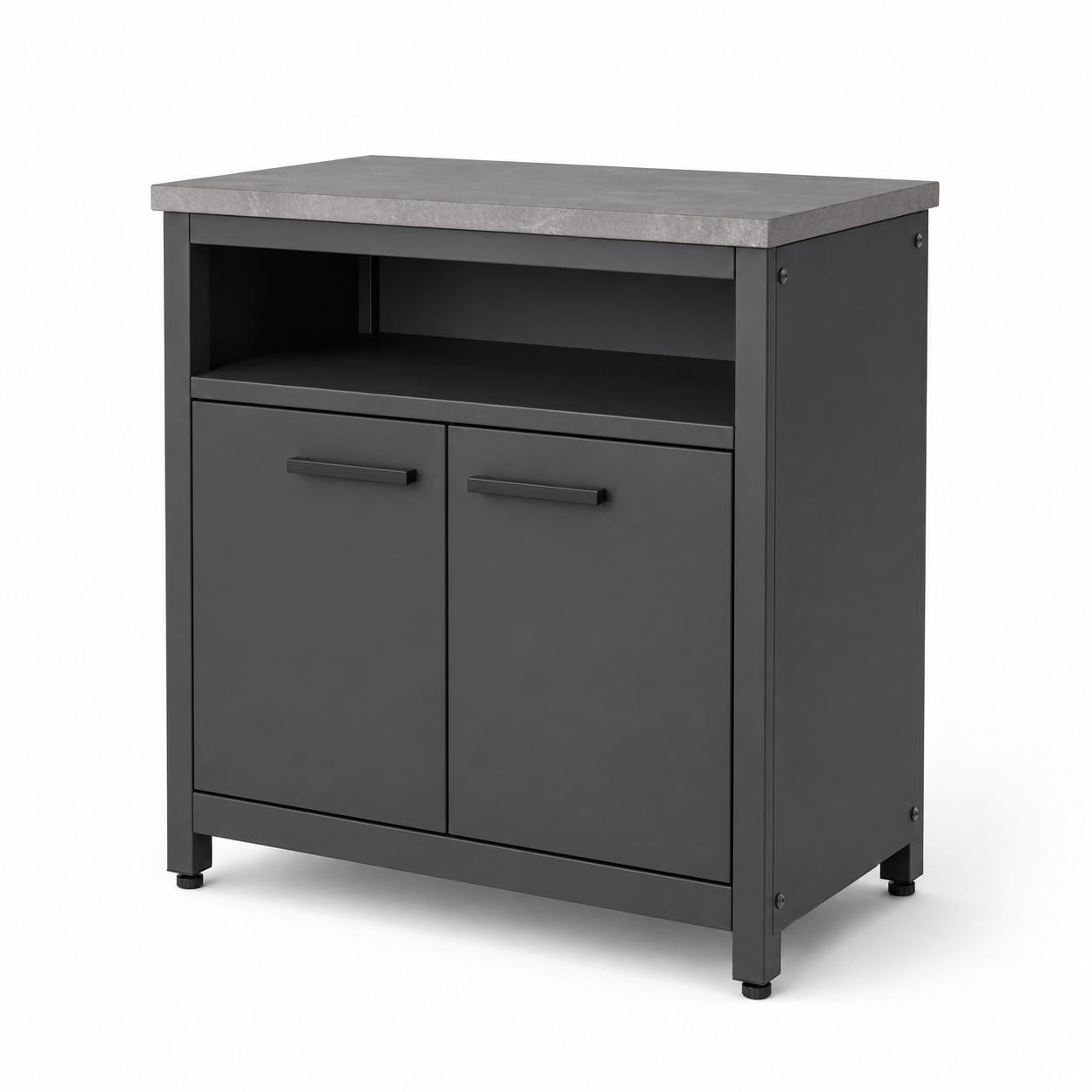 Outdoor Küchenmodul Graphit mit Arbeitsplatte 90 cm