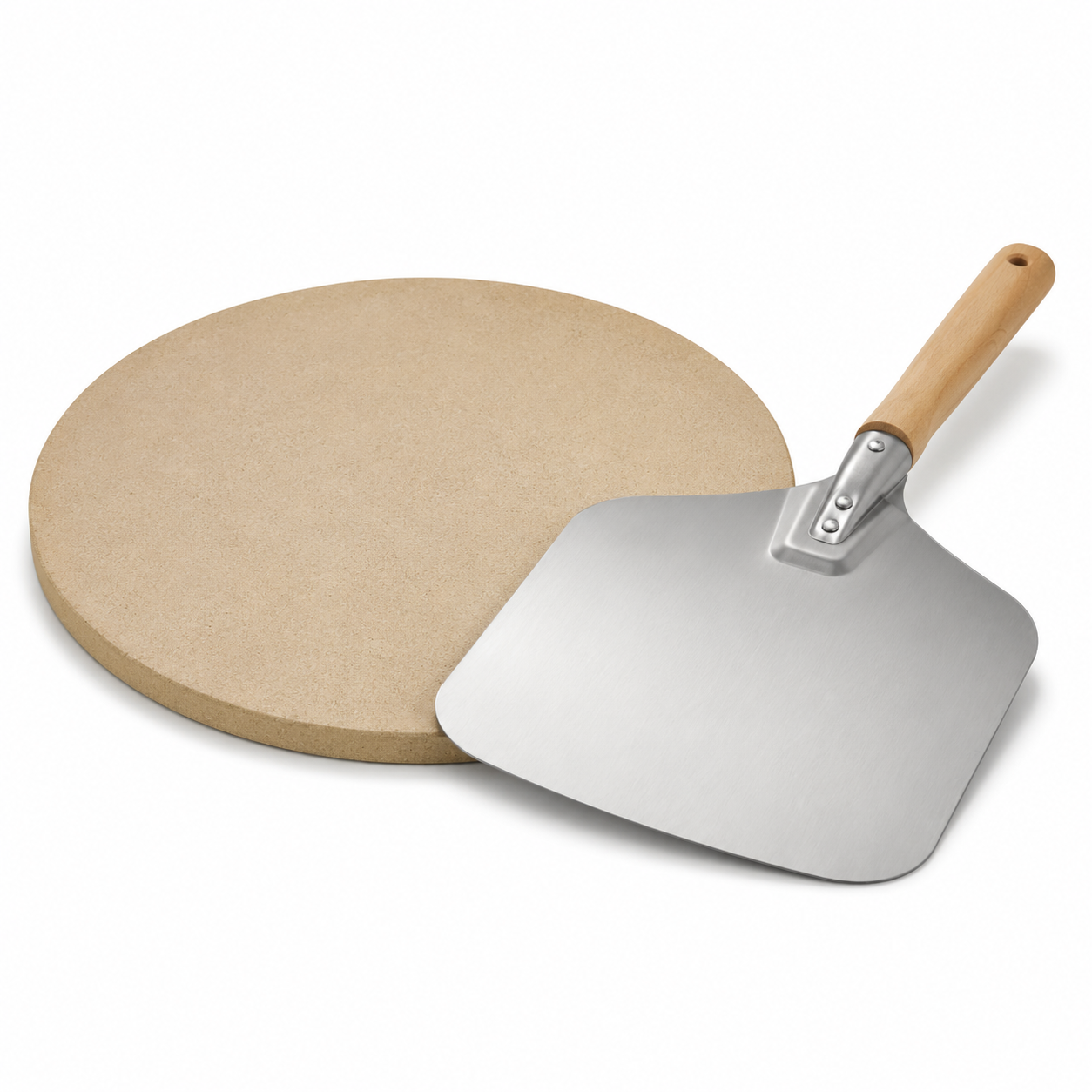 Pizzastein Set Cordierit rund 33 cm mit Heber