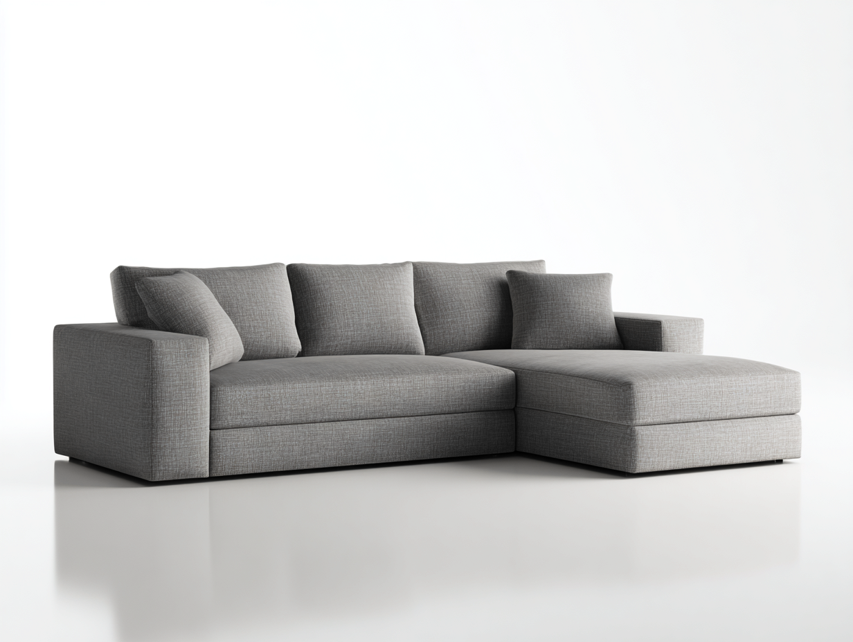 Canapé d'angle-Tissu-294x166x79 cm-Gris clair-Design moderne-Cozozanest