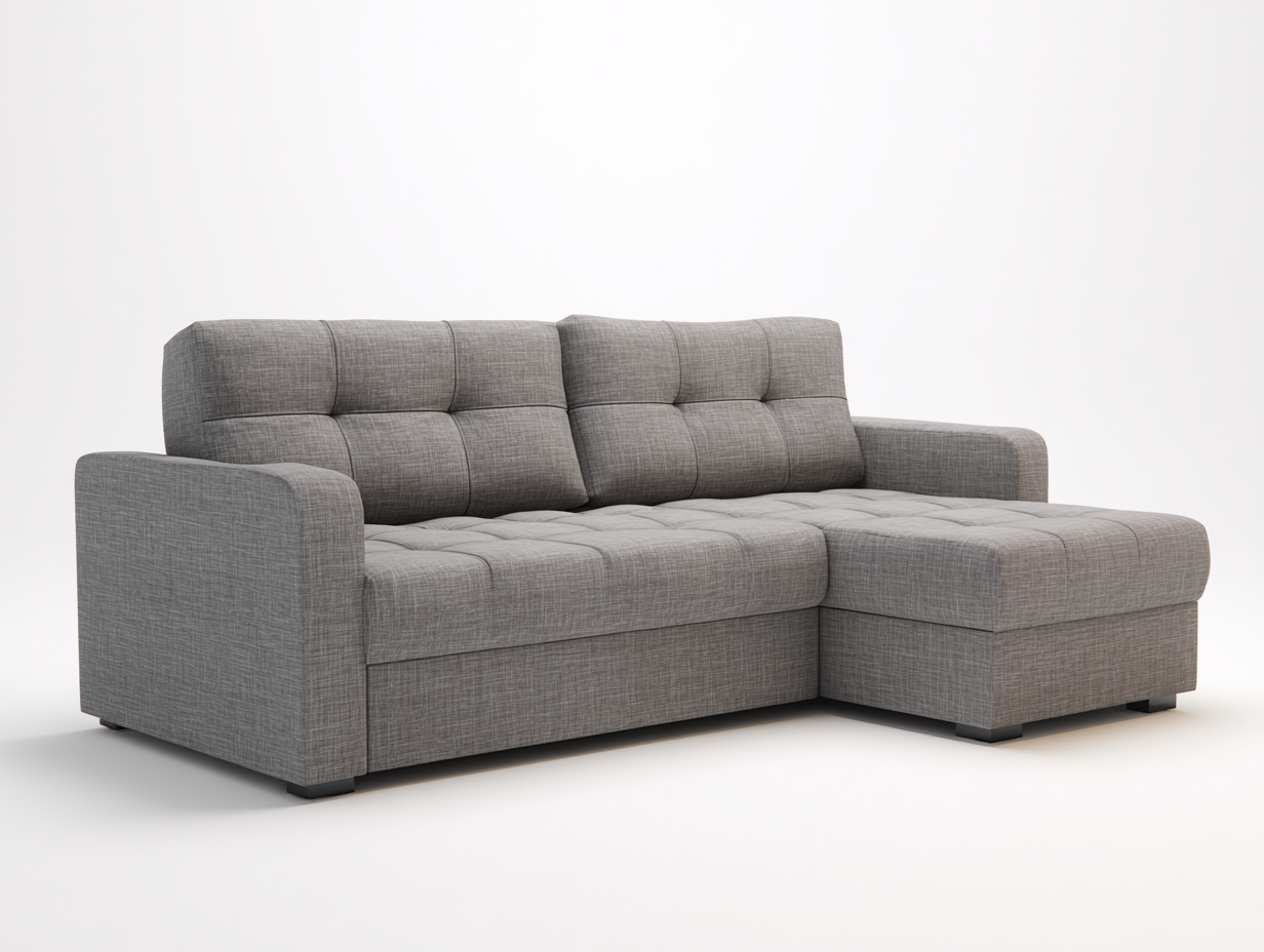 Canapé d'angle-Tissu-286x164x83 cm-Gris taupe-Design moderne-Cozozanest