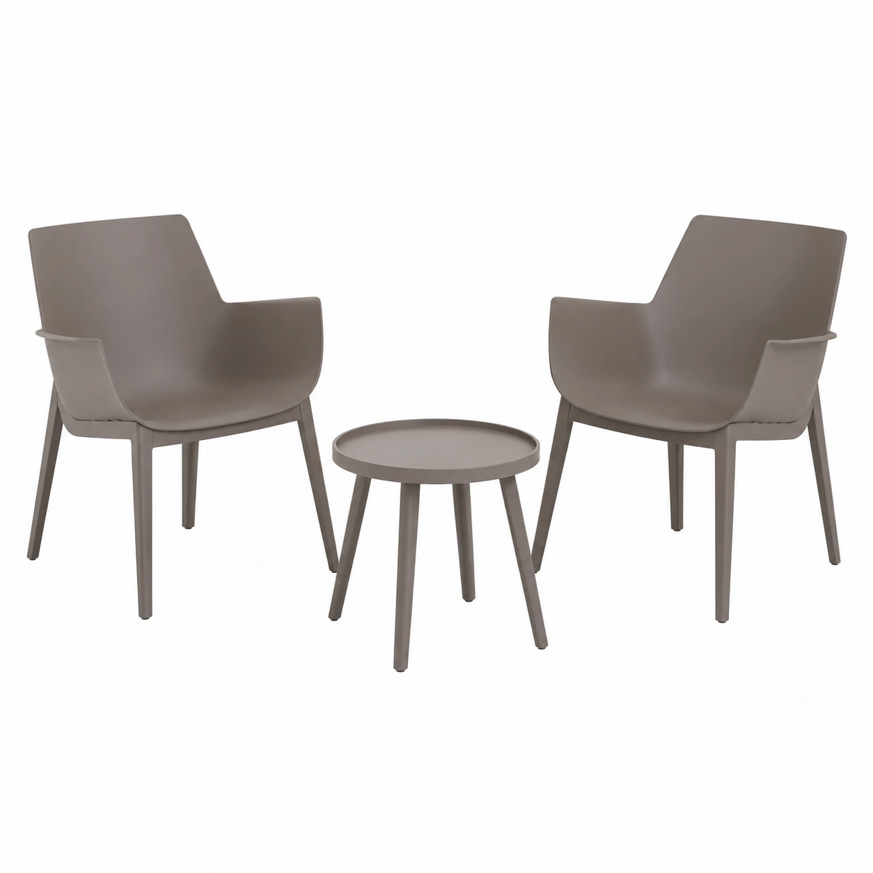 Ensemble de Jardin avec 2 Fauteuils et Table Basse en Polypropylène