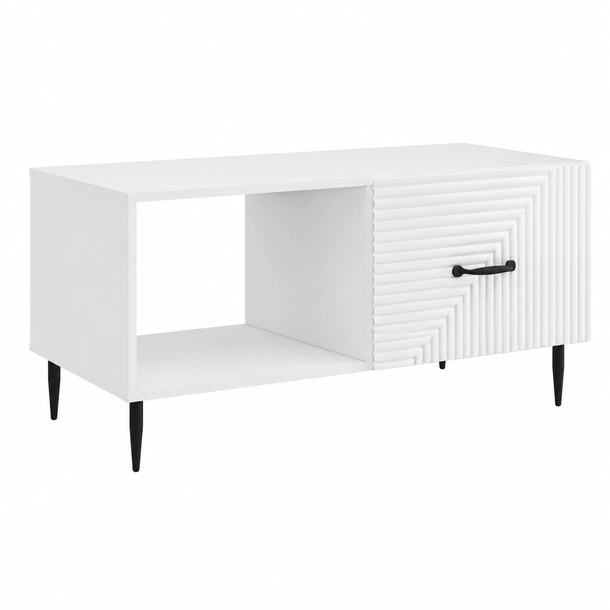 Table basse moderne avec rangement spacieux pour salon