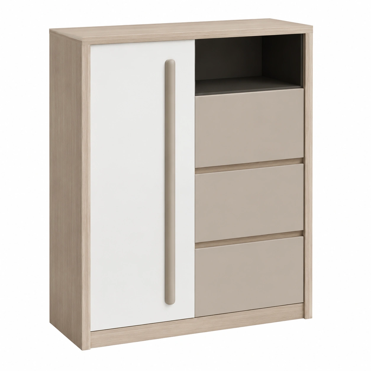 Buffet contemporain avec tiroirs coulissants et porte battante