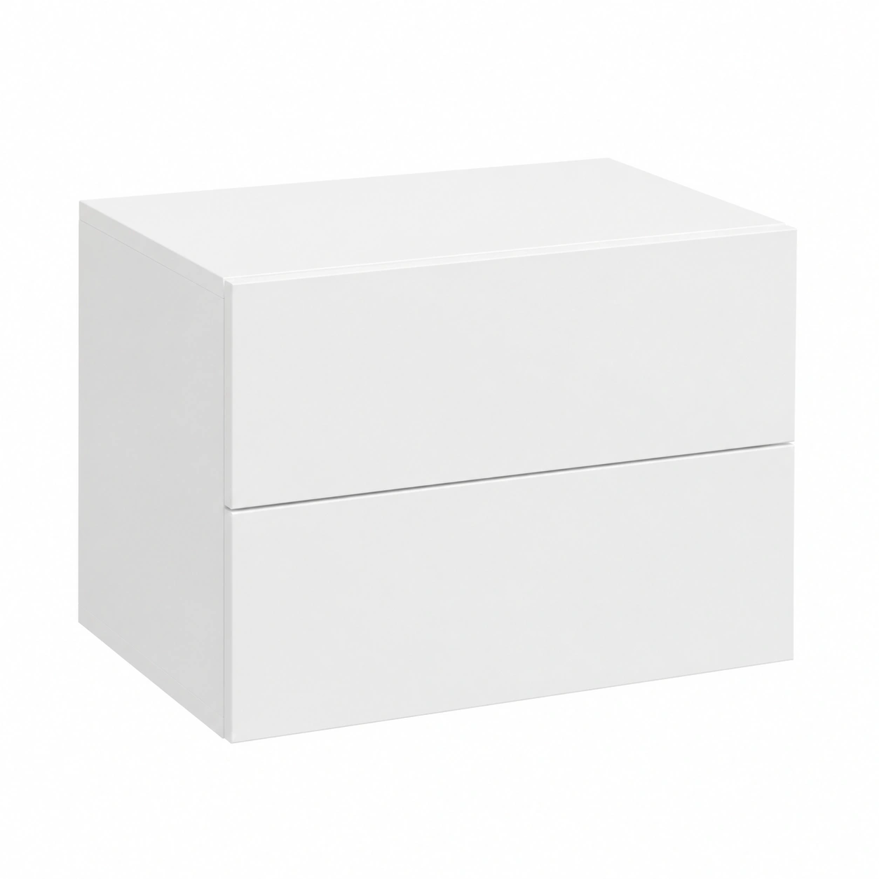 Table de Chevet Murale Moderne avec Tiroir, étagère Flottante en Bois, 40x30x30 cm, Blanc-timberahome