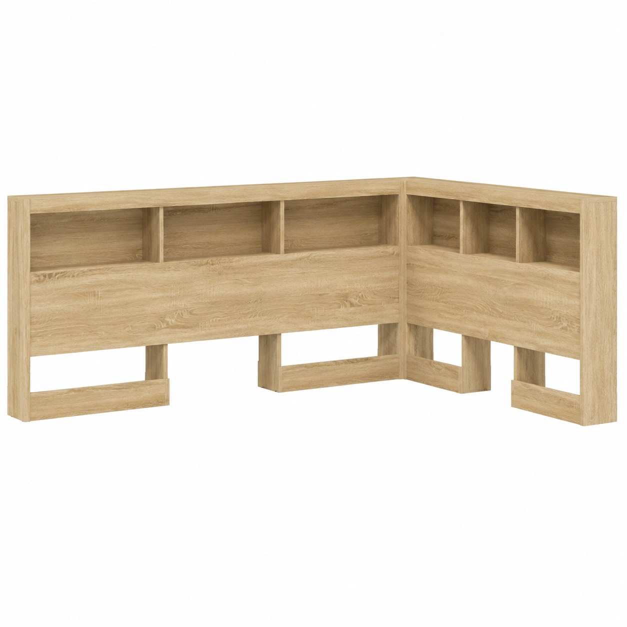 Tête de lit rectangulaire en chêne avec rangement intégré 120 cm