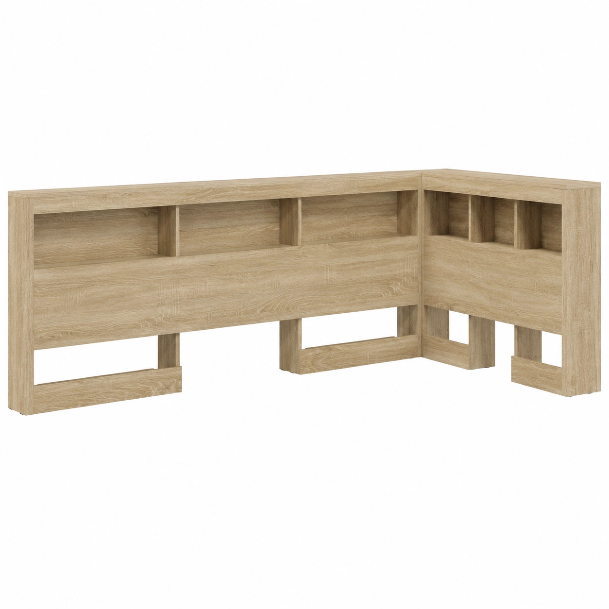 Tête de lit en bois avec rangement intégré, 90 cm, design minimaliste