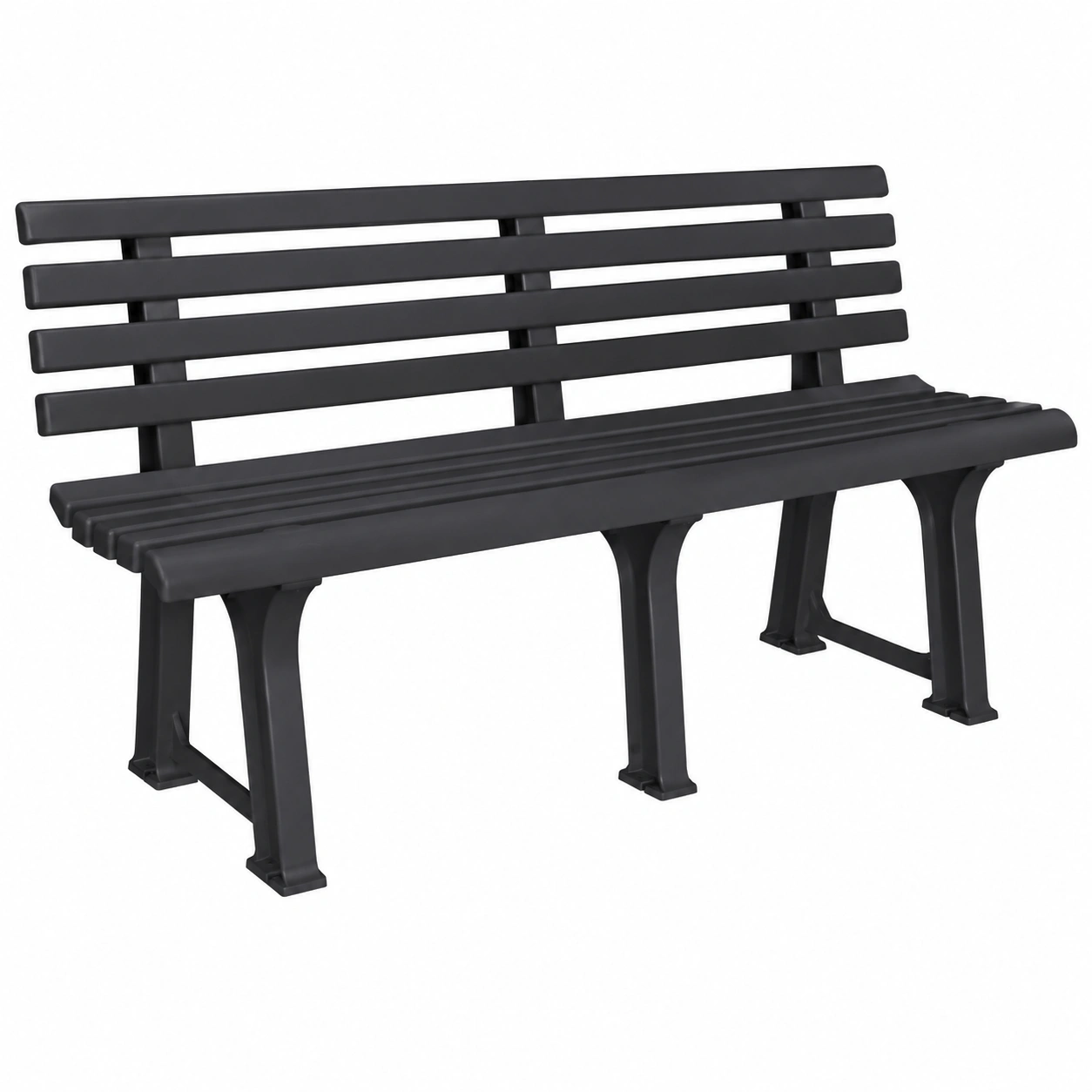 Banc de Jardin en Plastique Anthracite pour Terrasse