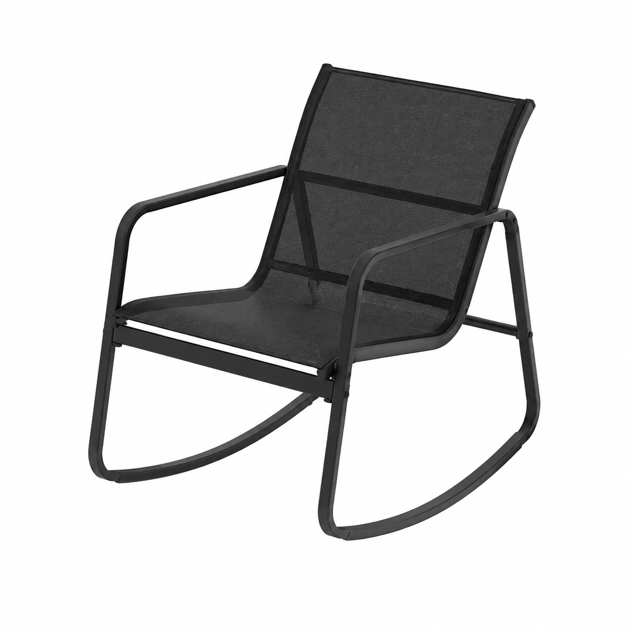 Ensemble de Mobilier d'Extérieur pour 4 Personnes avec Chaises à Bascule et Table Basse