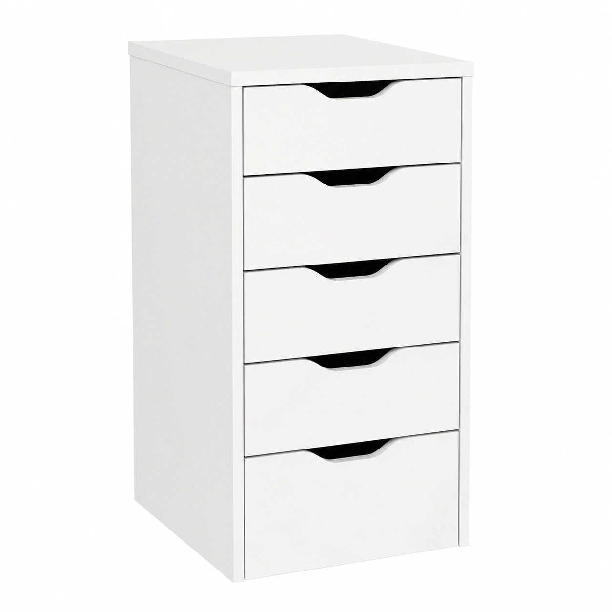 Commode de Bureau Blanche avec 5 Tiroirs, Moderne et élégante