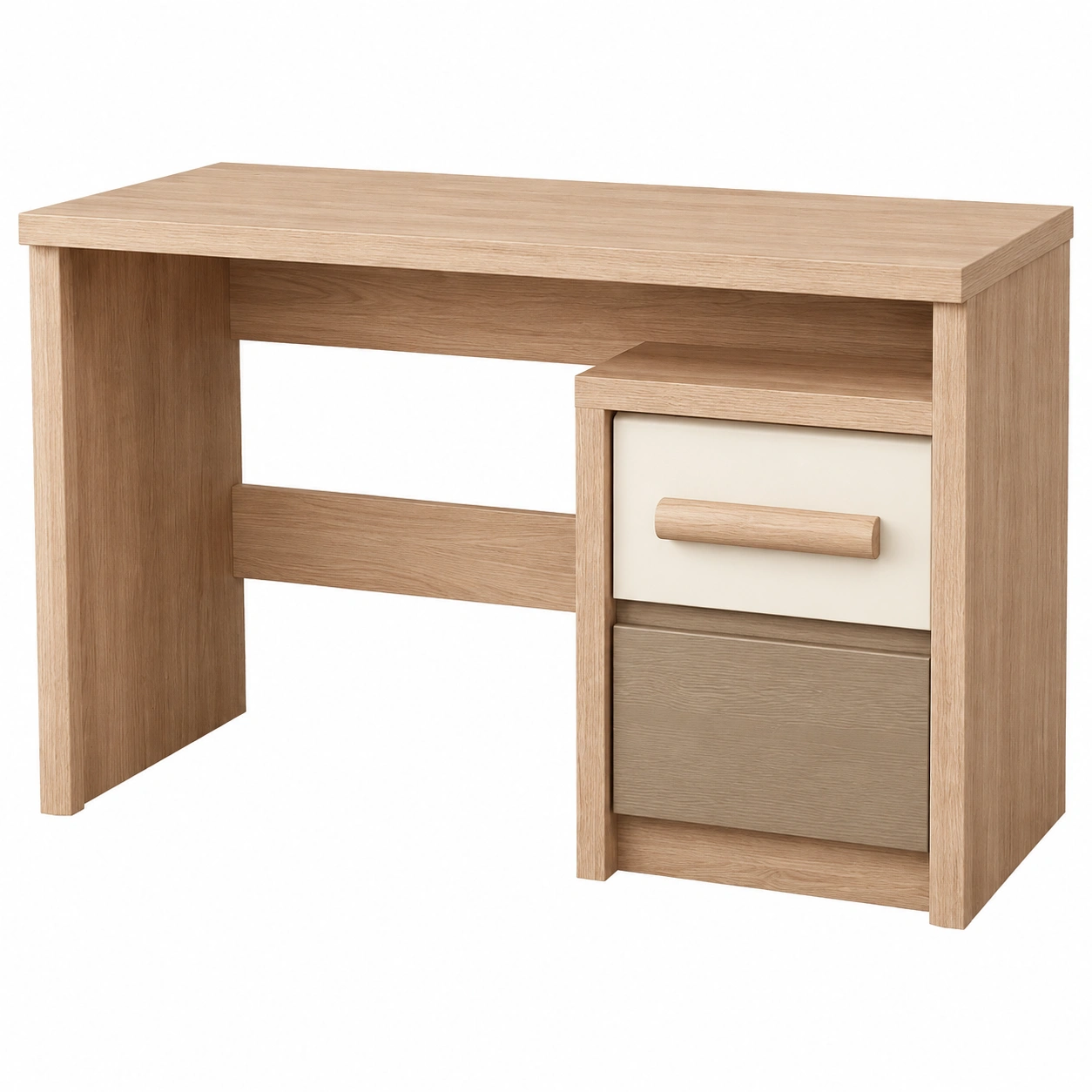 Bureau design avec tiroirs coulissants, 130x77 cm