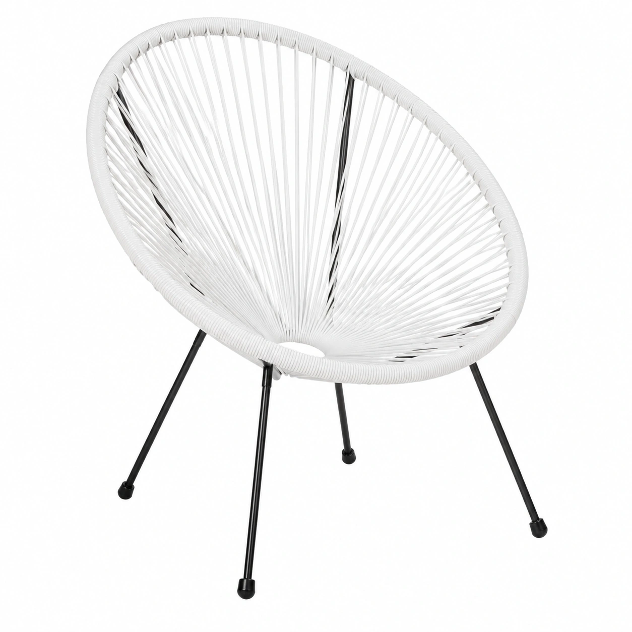 Lot de 2 fauteuils de jardin Acapulco pour intérieur ou extérieur, structure en acier, mobilier de balcon ou terrasse-timberahome