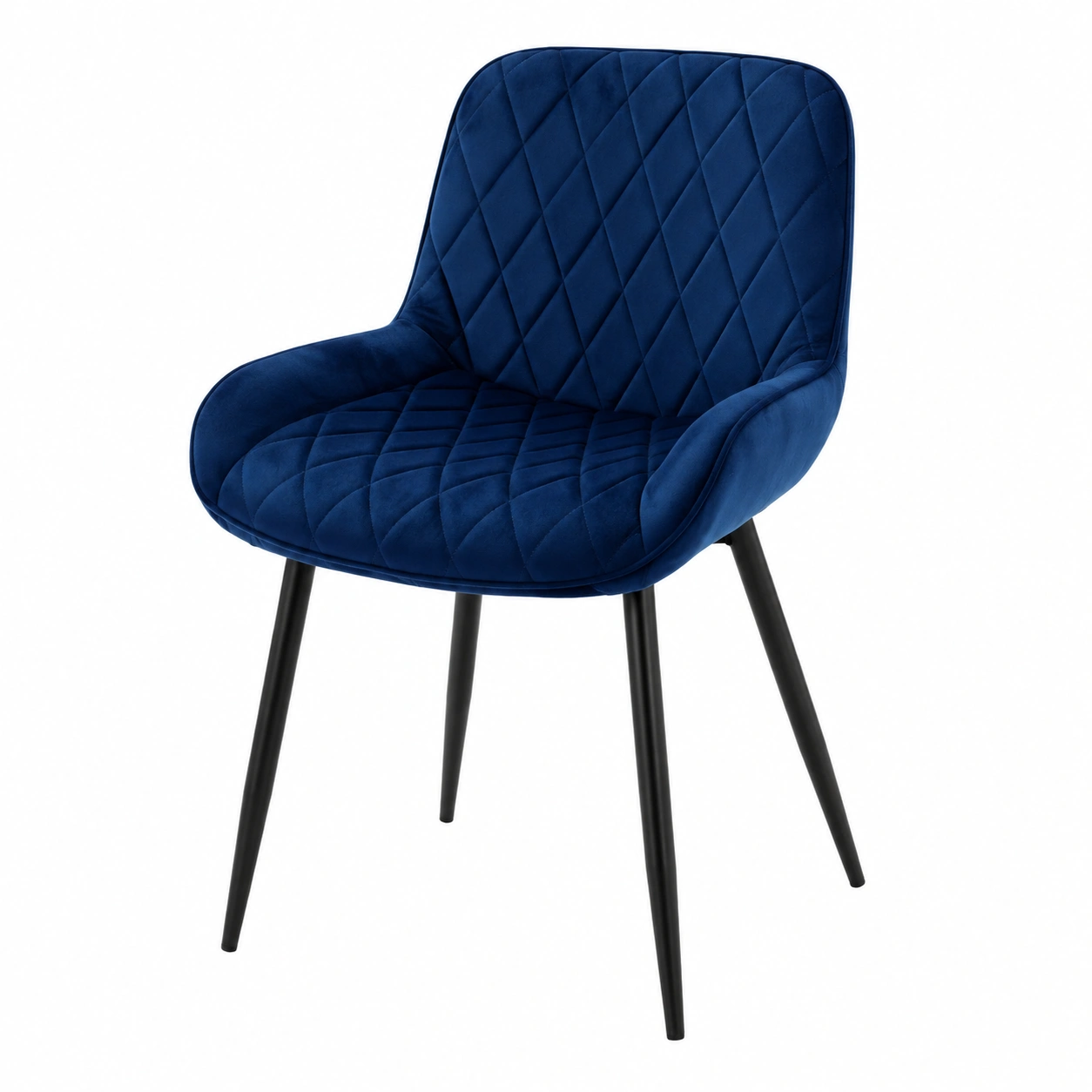 Ensemble de 2 chaises confortables en velours pour salle à manger
