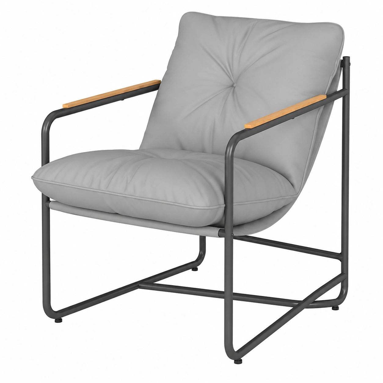Ensemble de Jardin 4 Pièces avec Canapé, Fauteuils et Table Basse en Verre