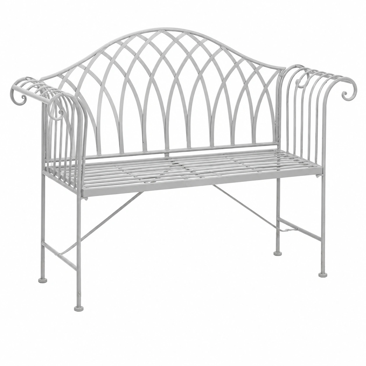 Banc de jardin deux places en fer forgé anti-rouille