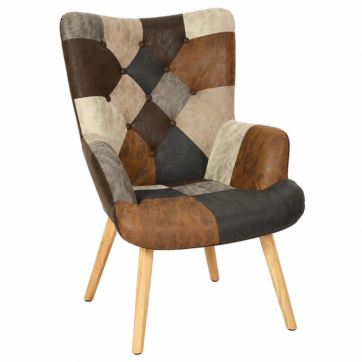 Fauteuil patchwork moderne pour salon confortable