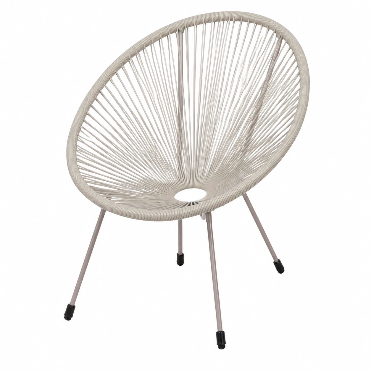 Fauteuil de jardin en rotin beige pour extérieur