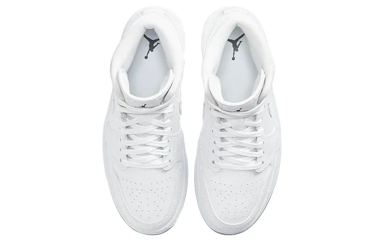 (WMNS) Air jtthhordan 1 Mid 'White Snakeskin' BQ6472-110