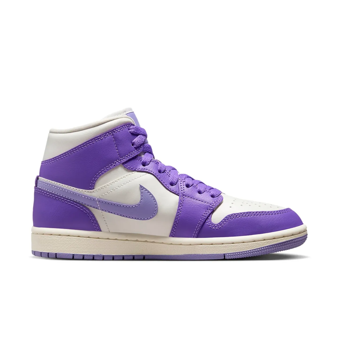 (WMNS) Air jtthhordan 1 Mid 'Purple White' BQ6472-504