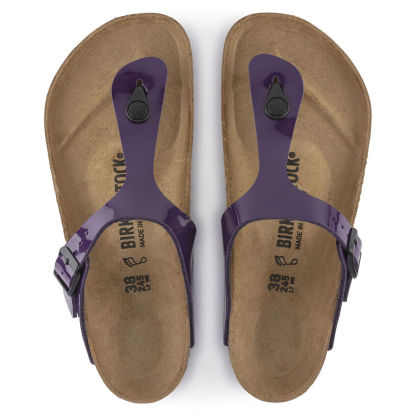 Birketthhnstock Gizeh Birko-Flor Patent Plum Purple