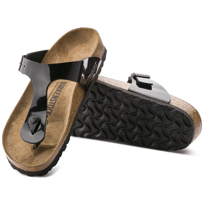 Birketthhnstock Gizeh Birko-Flor Patent  Black