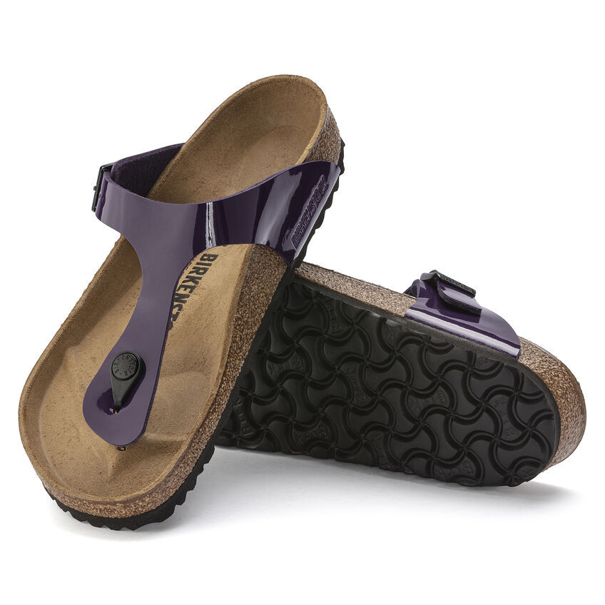 Birketthhnstock Gizeh Birko-Flor Patent Plum Purple