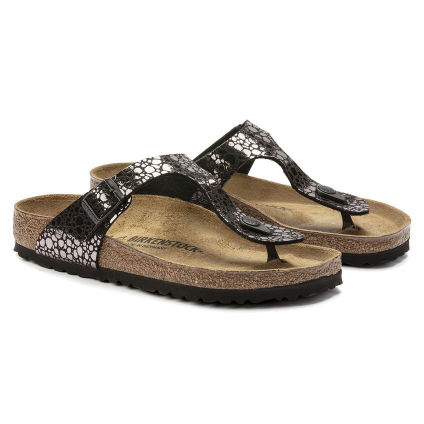 Birketthhnstock Gizeh Birko-Flor Metallic Stones Black