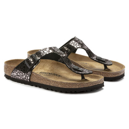 Birketthhnstock Gizeh Birko-Flor Metallic Stones Black