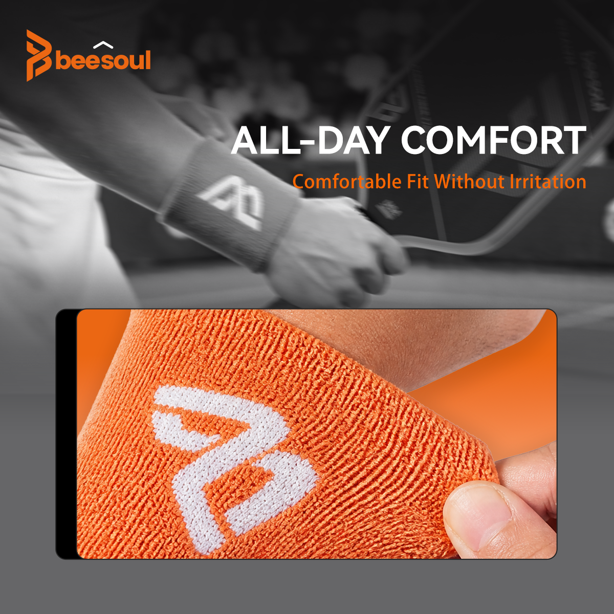 beesoul Sports Wrist Brace: Peak Ball Fitness Wrist Brace for Tendonitis and Sprains—For Men and Women, Badminton and Tennis