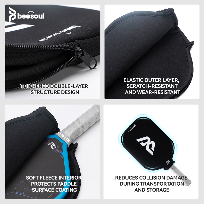 Beesoul Pickleball Racket Universal Protective Cover—Waterproof, Wear-Resistant, Shock-Resistant, and Dust-Proof