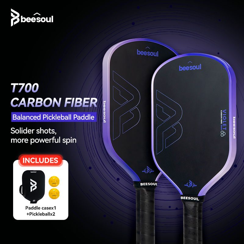Blazing Flame Pickleball Racket and Cricket Bat Carbon Fiber T700 Double Racket Starter Pickleball Set