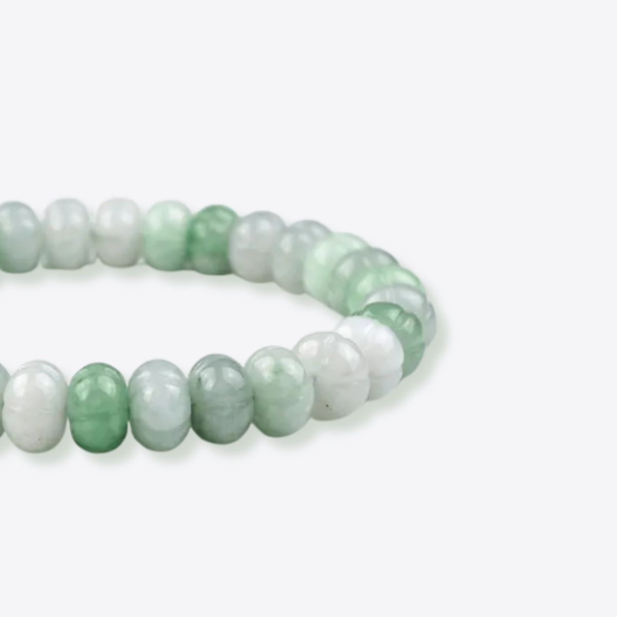 Jadeite Pumpkin Bead Bracelet