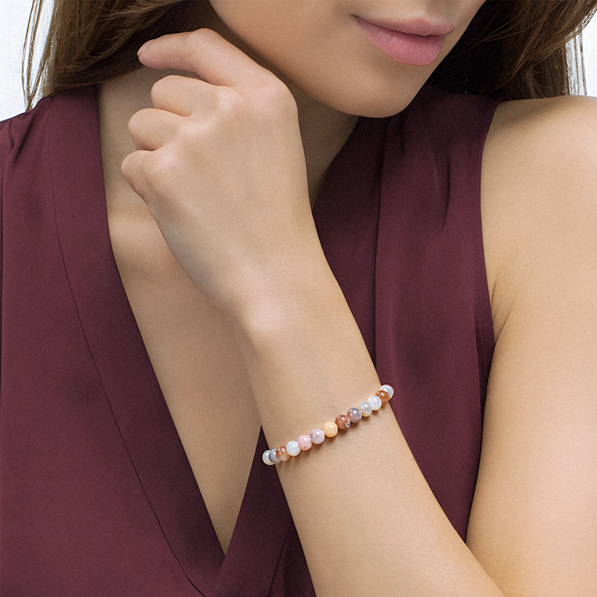 Sunstone Round Bracelet