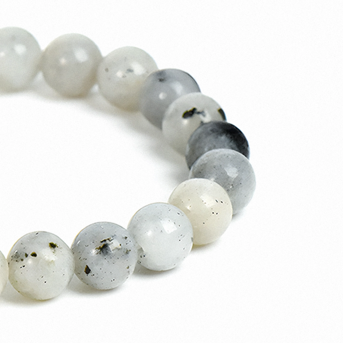 Black Spot Moonstone Round Bracelet