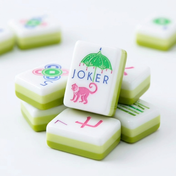 Apple Green Mahjong Tiles