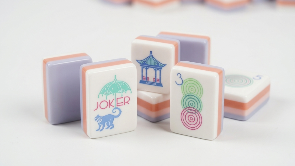 Lavender Blossom Mahjong Tiles