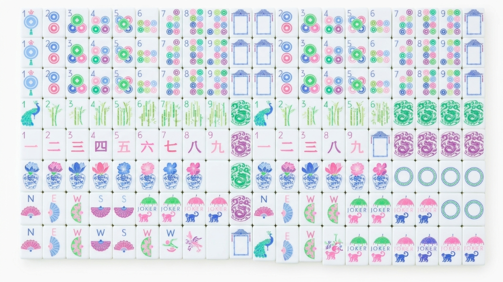 Apple Green Mahjong Tiles