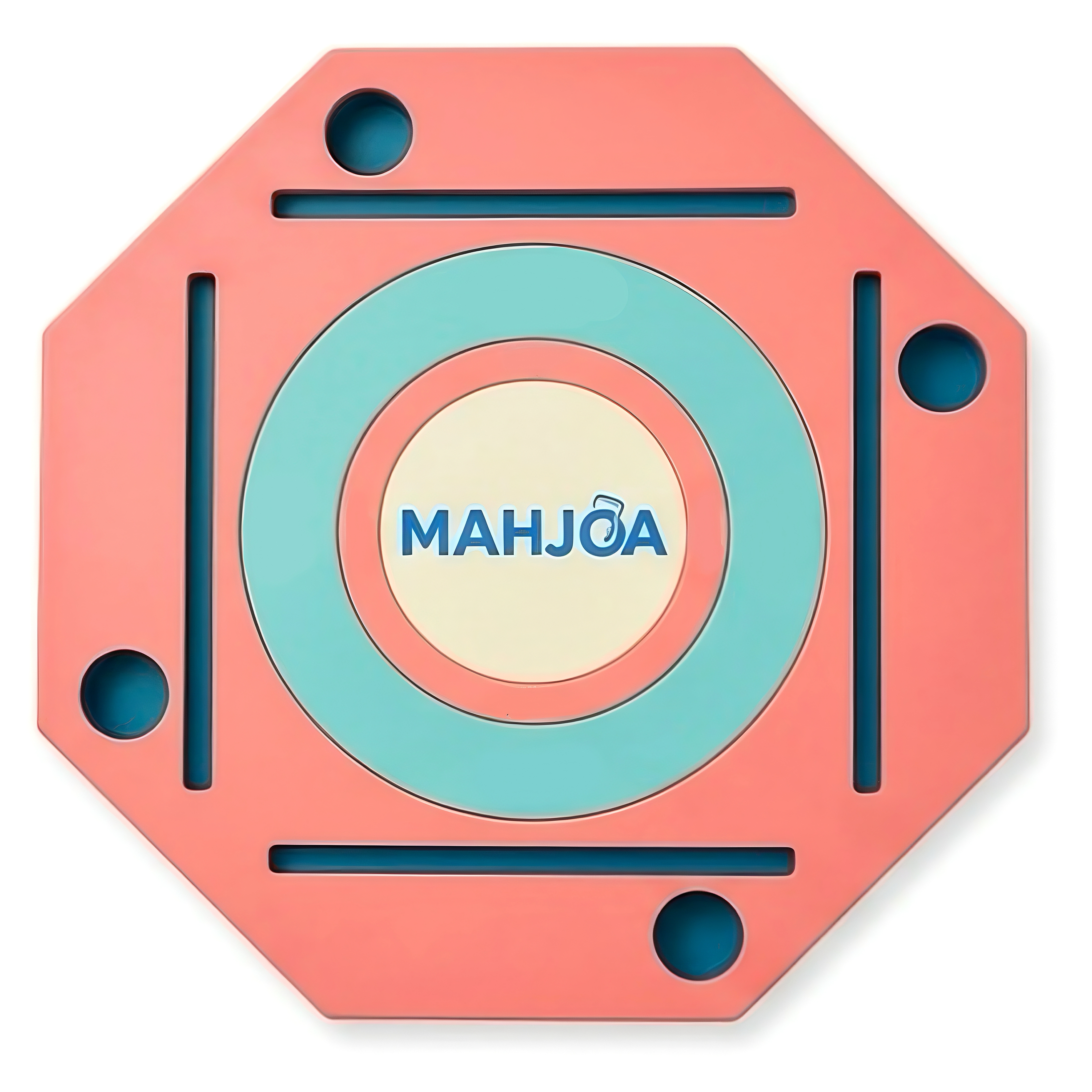Sun-baked Coral & Aqua Mint Floating Mahjong Mats