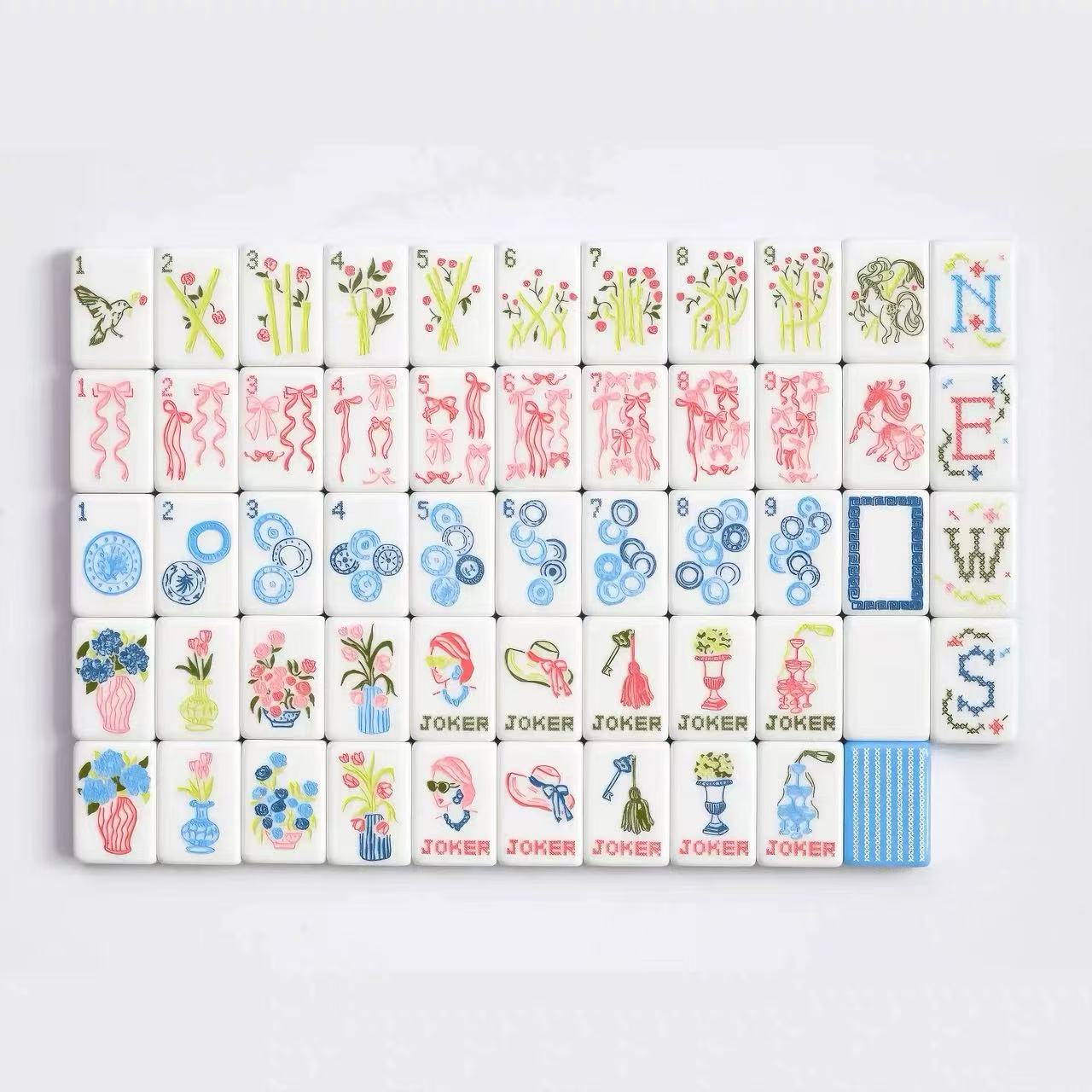 Coquette Ribbon Mahjong Tiles