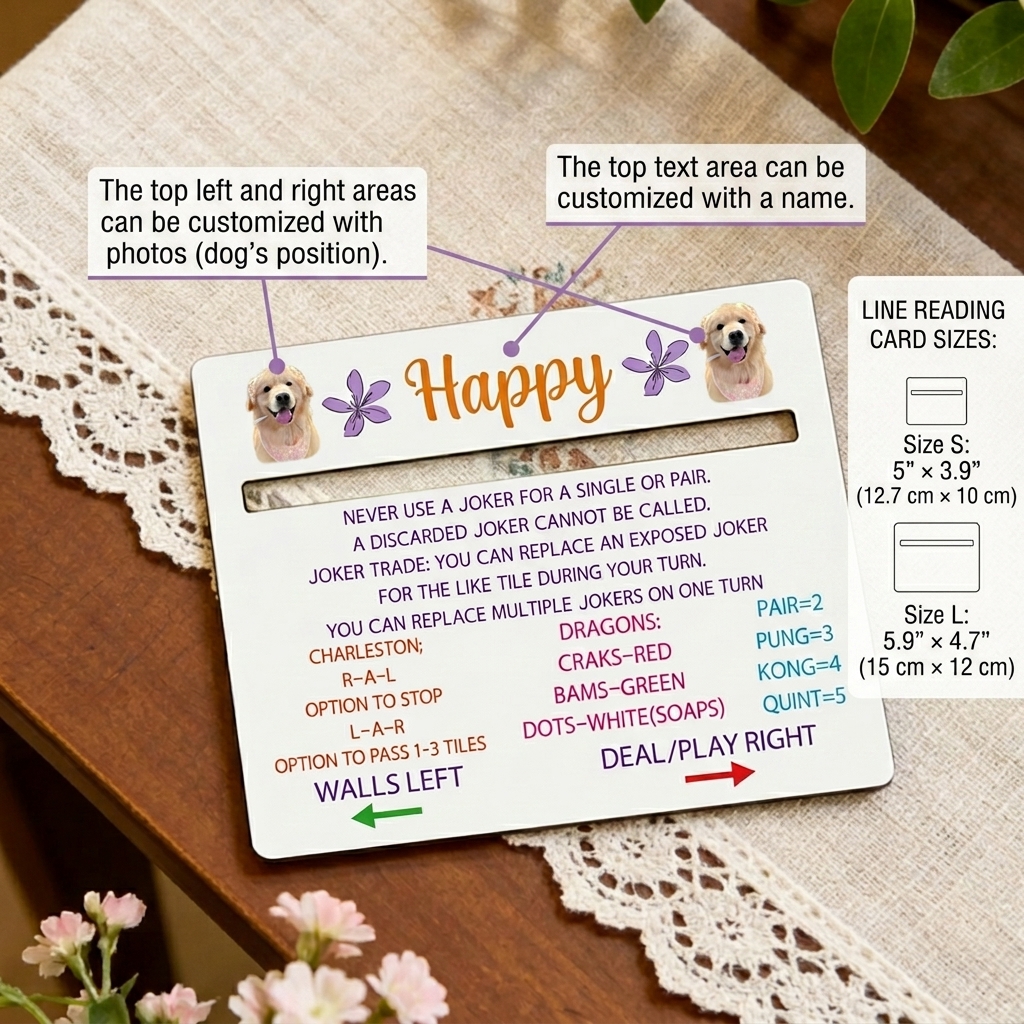 Personalized Mahjong Line Finder, Best Gift for your Mahjong Partners