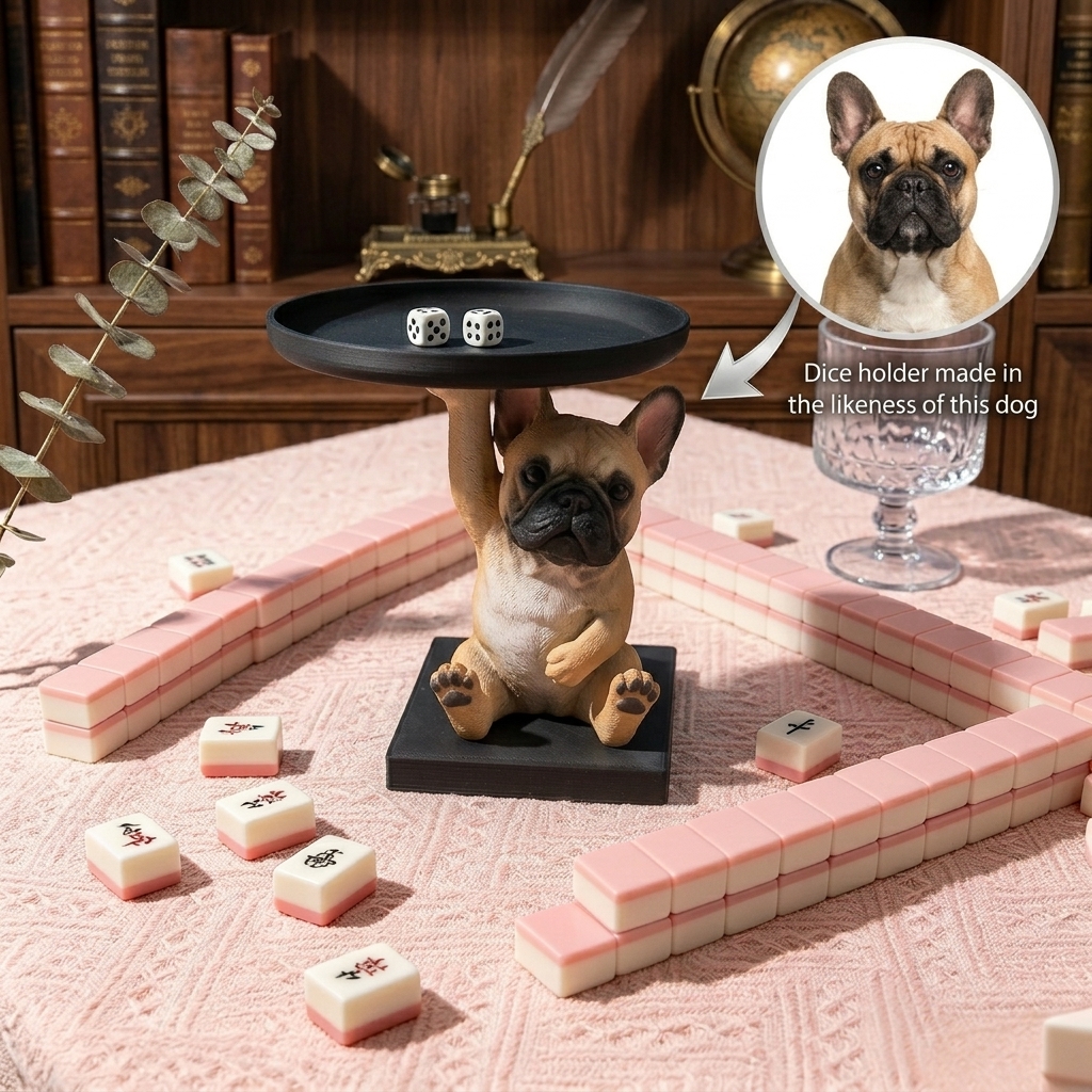 Custom Photo Pet Dice Holder (Resin 3D Printed)