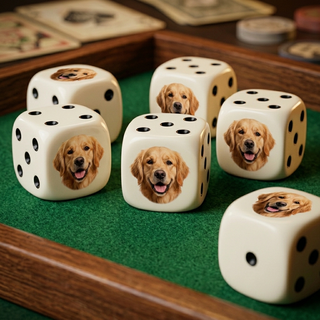Personalised Dice with Photo for Pets & People