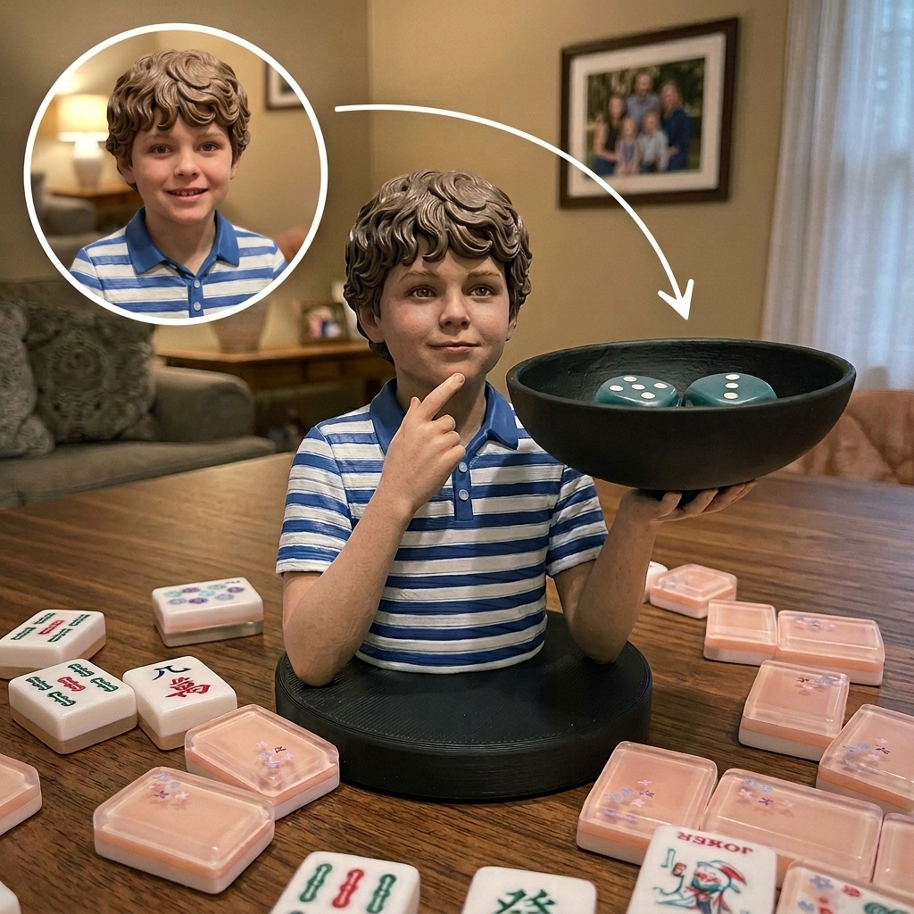 Customized Dice Holder with Personal Portrait